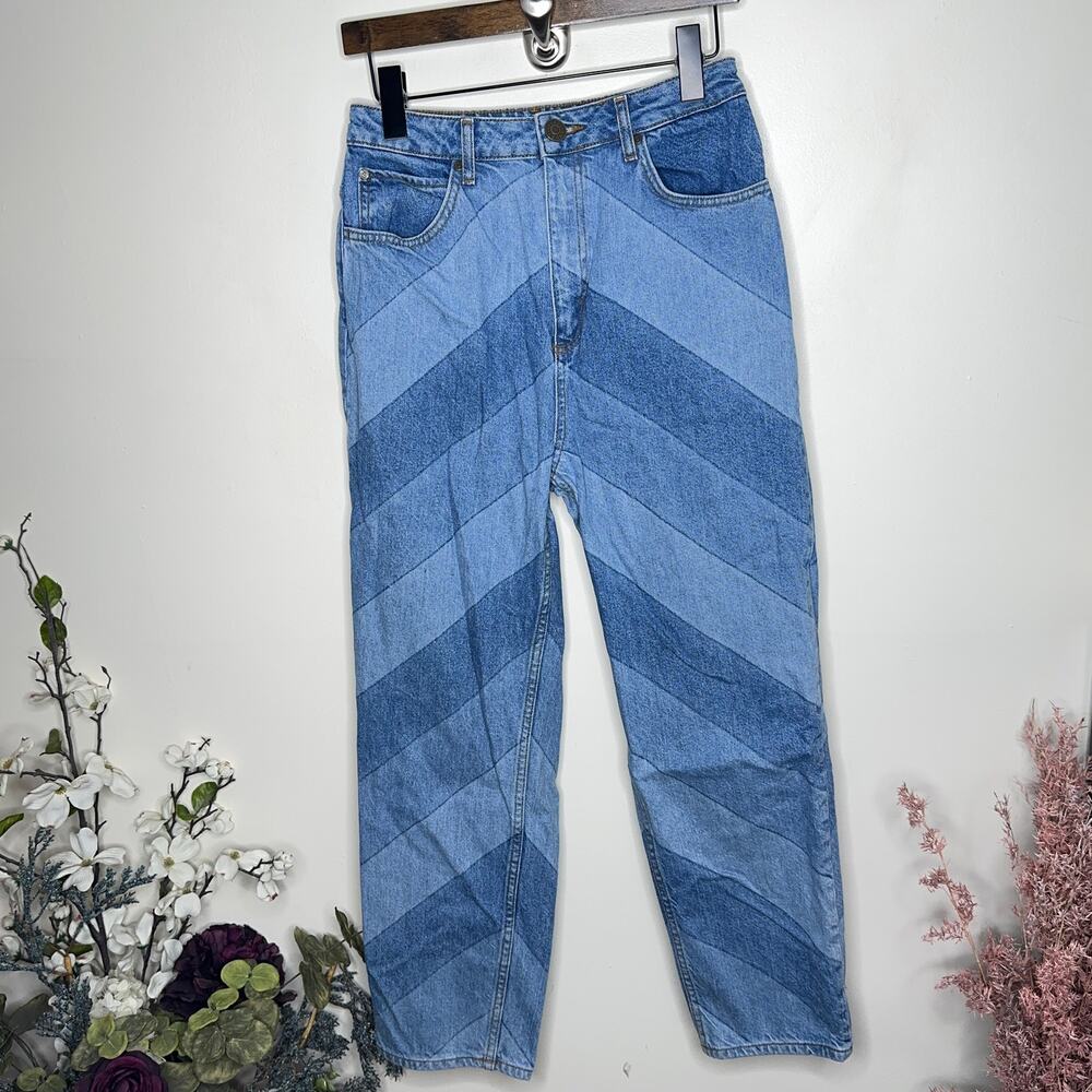 SANDRO PARIS Diego Chevron Straight Jeans Blue {P52} - Picture 3 of 7